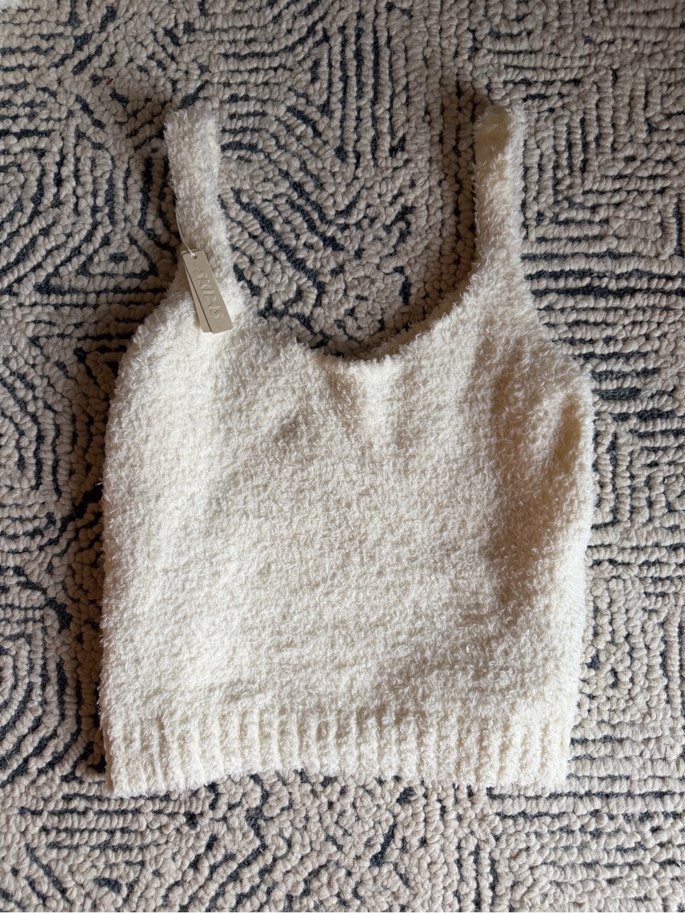 SKIMS Original Cozy Knit Tank Bralette in BONE